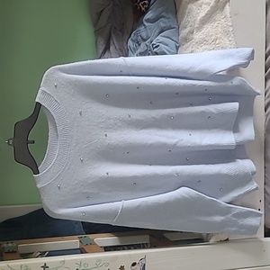 Light blue. Size Medium, CeCe sweater. SUPER SOFT. NEVER BEEN WORN!!